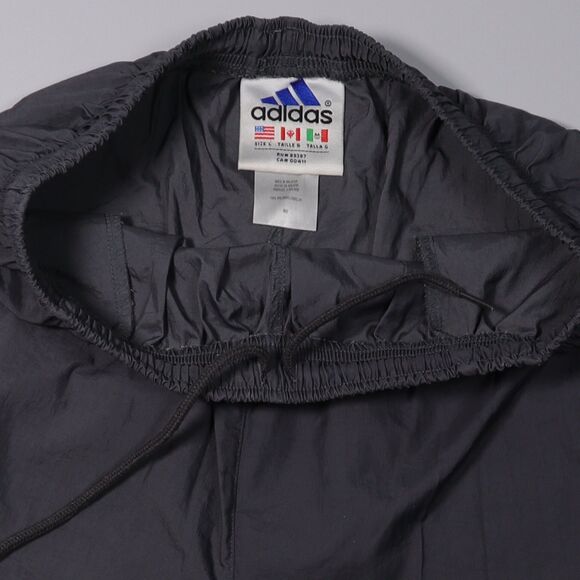 VTG Adidas Vintage Windbreaker Nylon Track Pants Dk Gray Mens Large x 32 - Picture 3 of 8